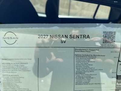 2027 Nissan Sentra SV