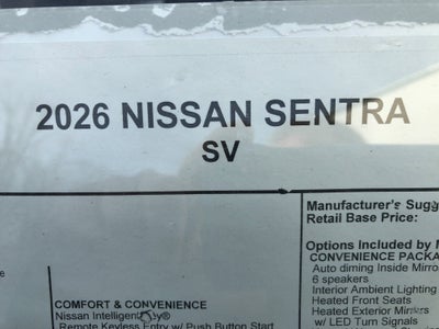 2026 Nissan Sentra SV