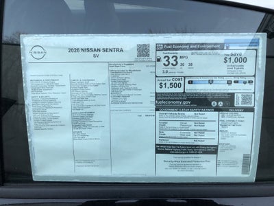 2026 Nissan Sentra SV