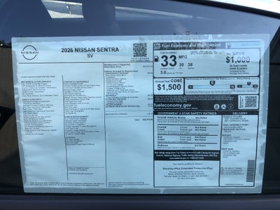 2026 Nissan Sentra SV
