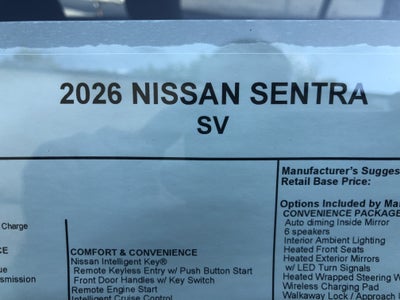 2026 Nissan Sentra SV