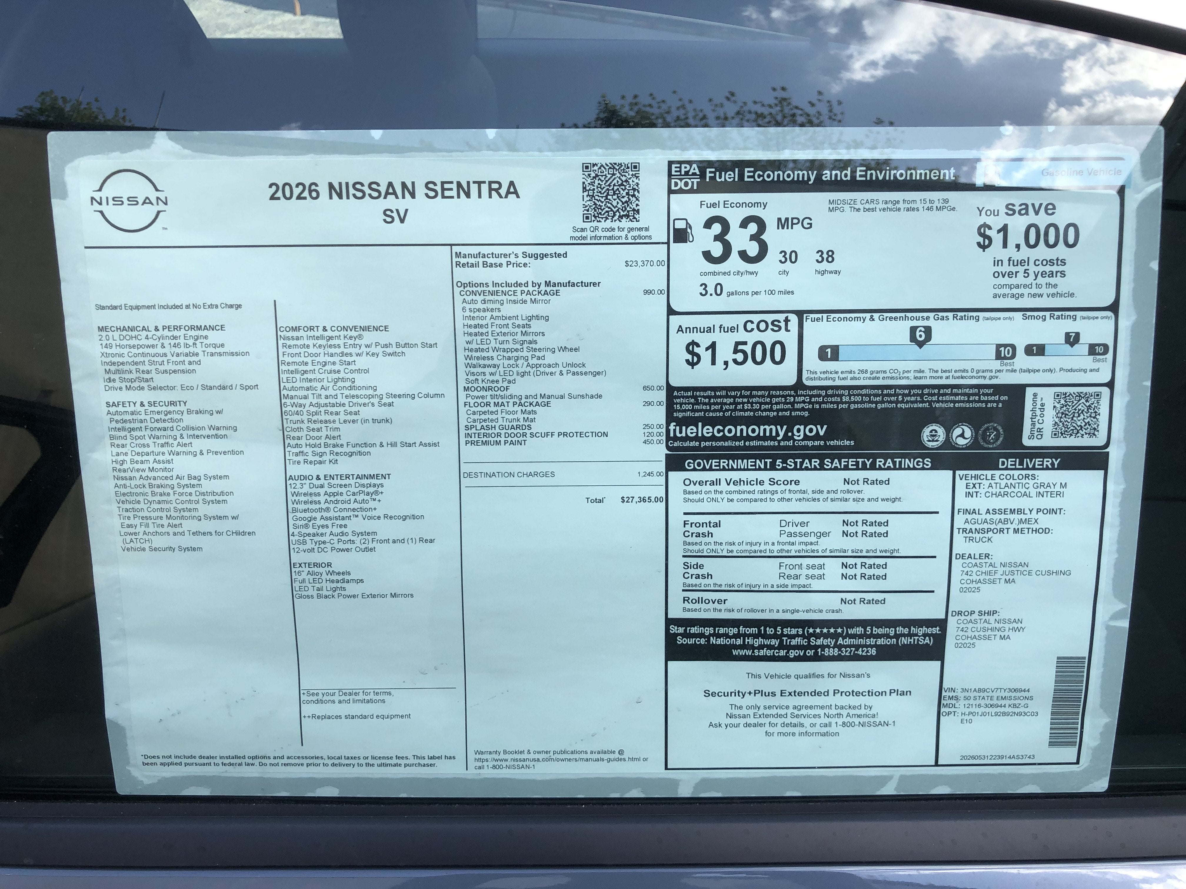 2026 Nissan Sentra SV