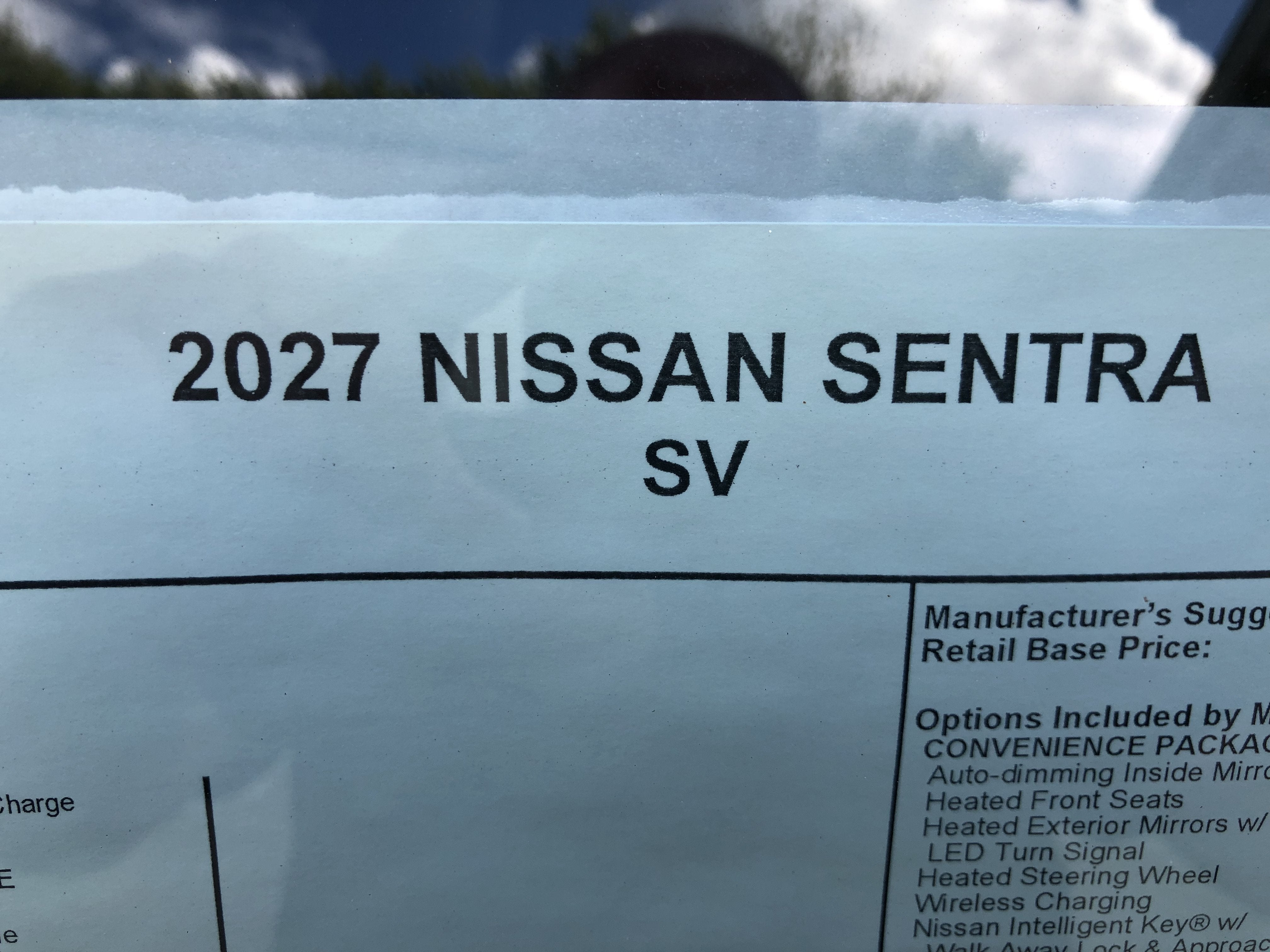 2027 Nissan Sentra SV