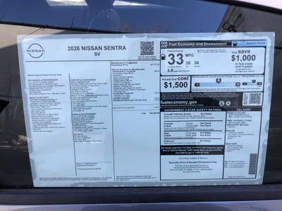 2026 Nissan Sentra SV