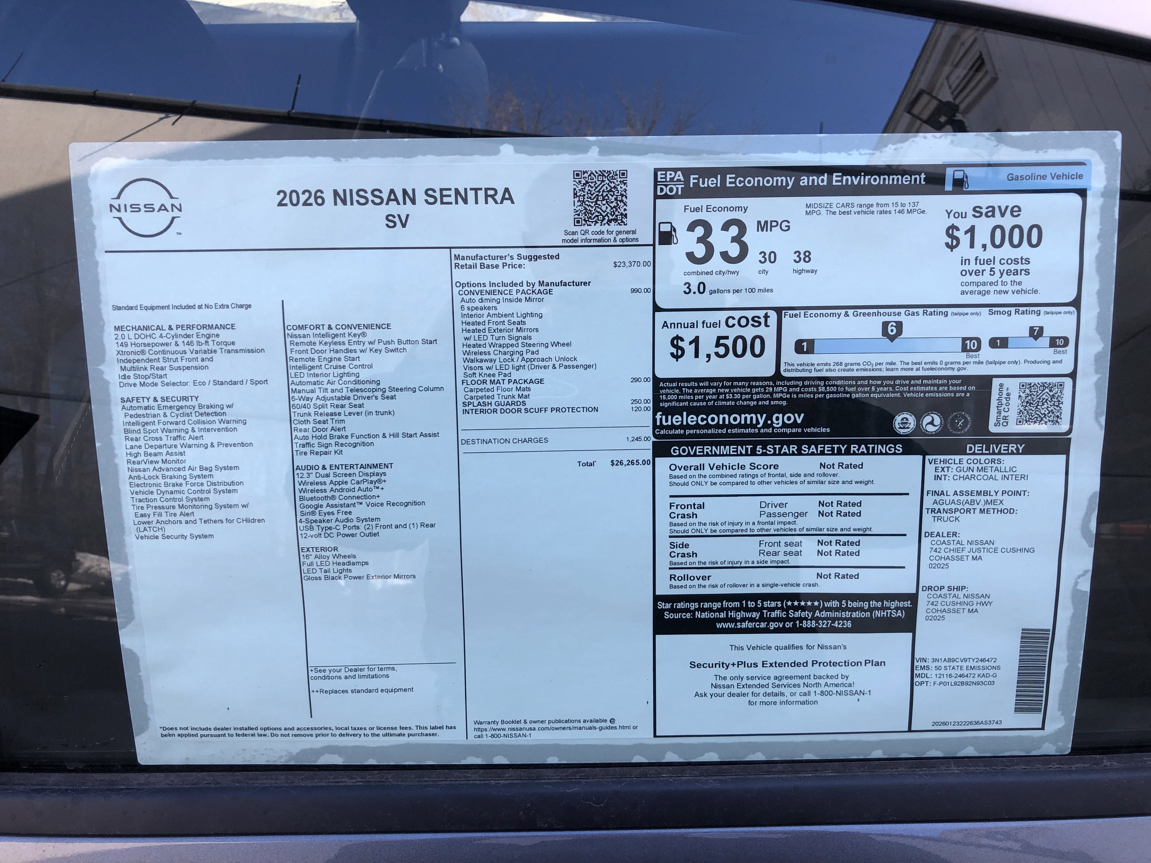 2026 Nissan Sentra SV