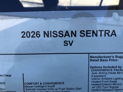 2026 Nissan Sentra SV