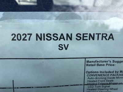 2027 Nissan Sentra SV