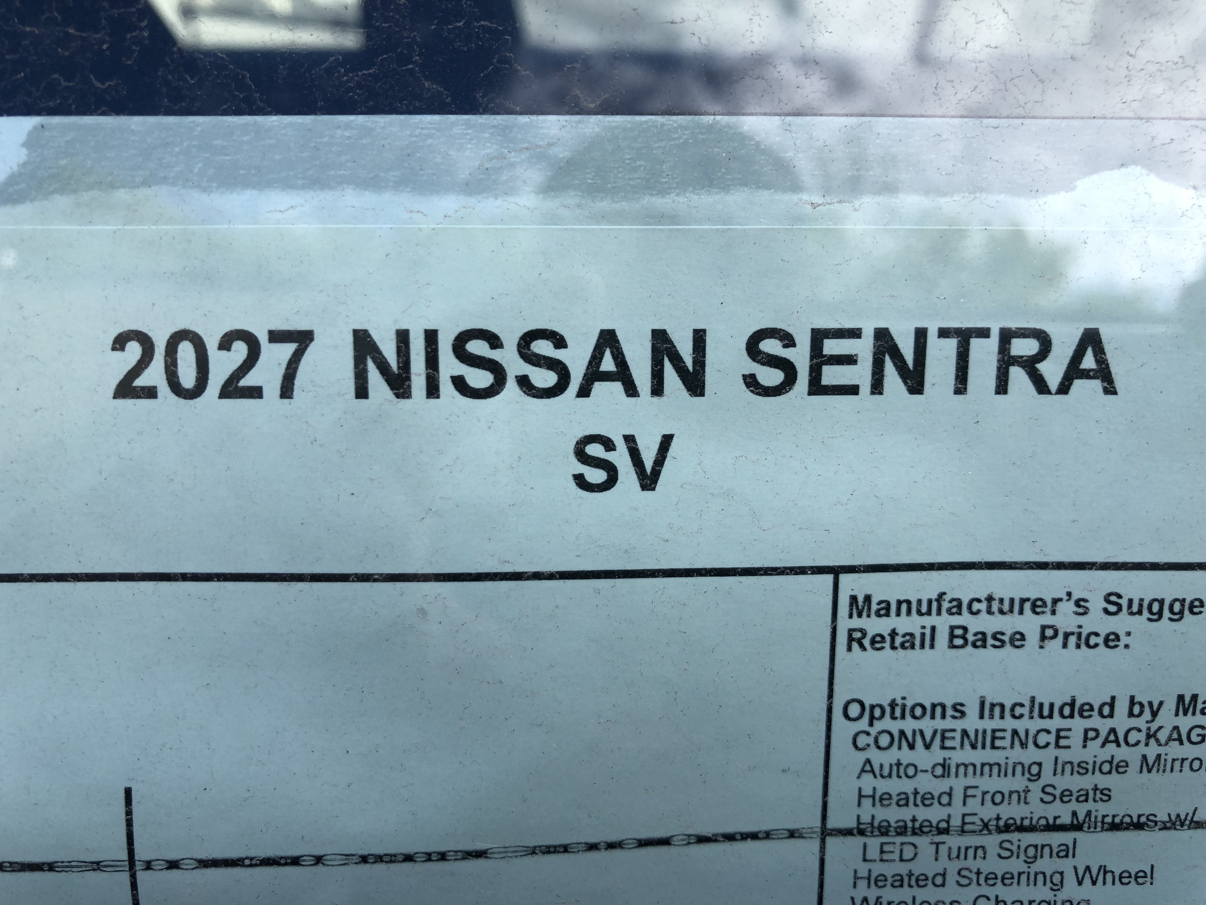 2027 Nissan Sentra SV