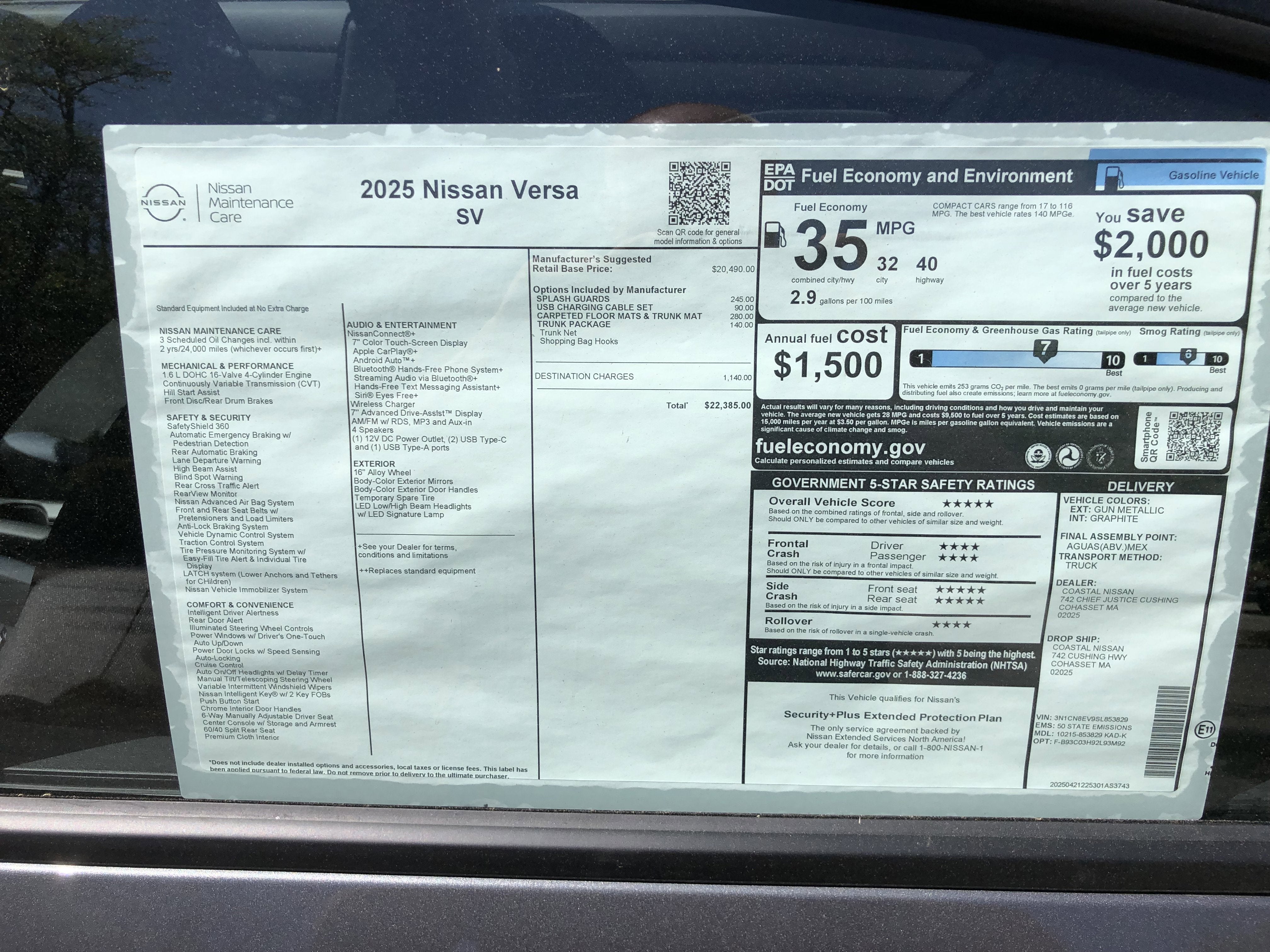 2025 Nissan Versa SV