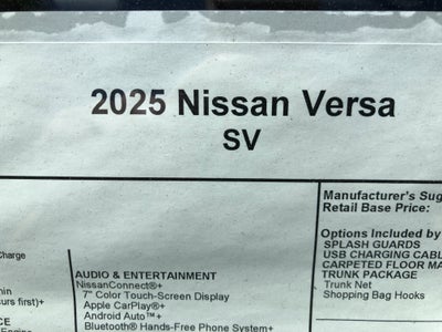 2025 Nissan Versa SV