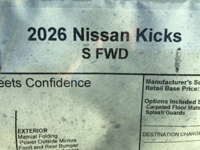 2026 Nissan Kicks S