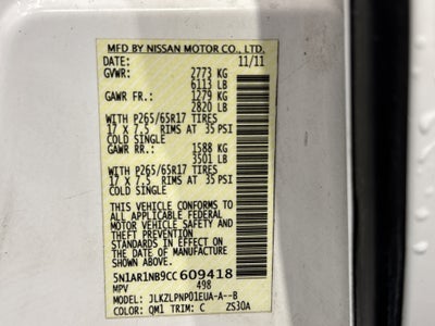 2012 Nissan Pathfinder Silver Edition