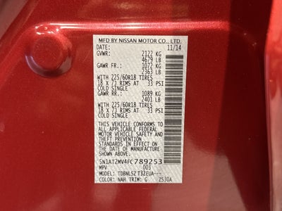 2015 Nissan Rogue SL W/Premium Package