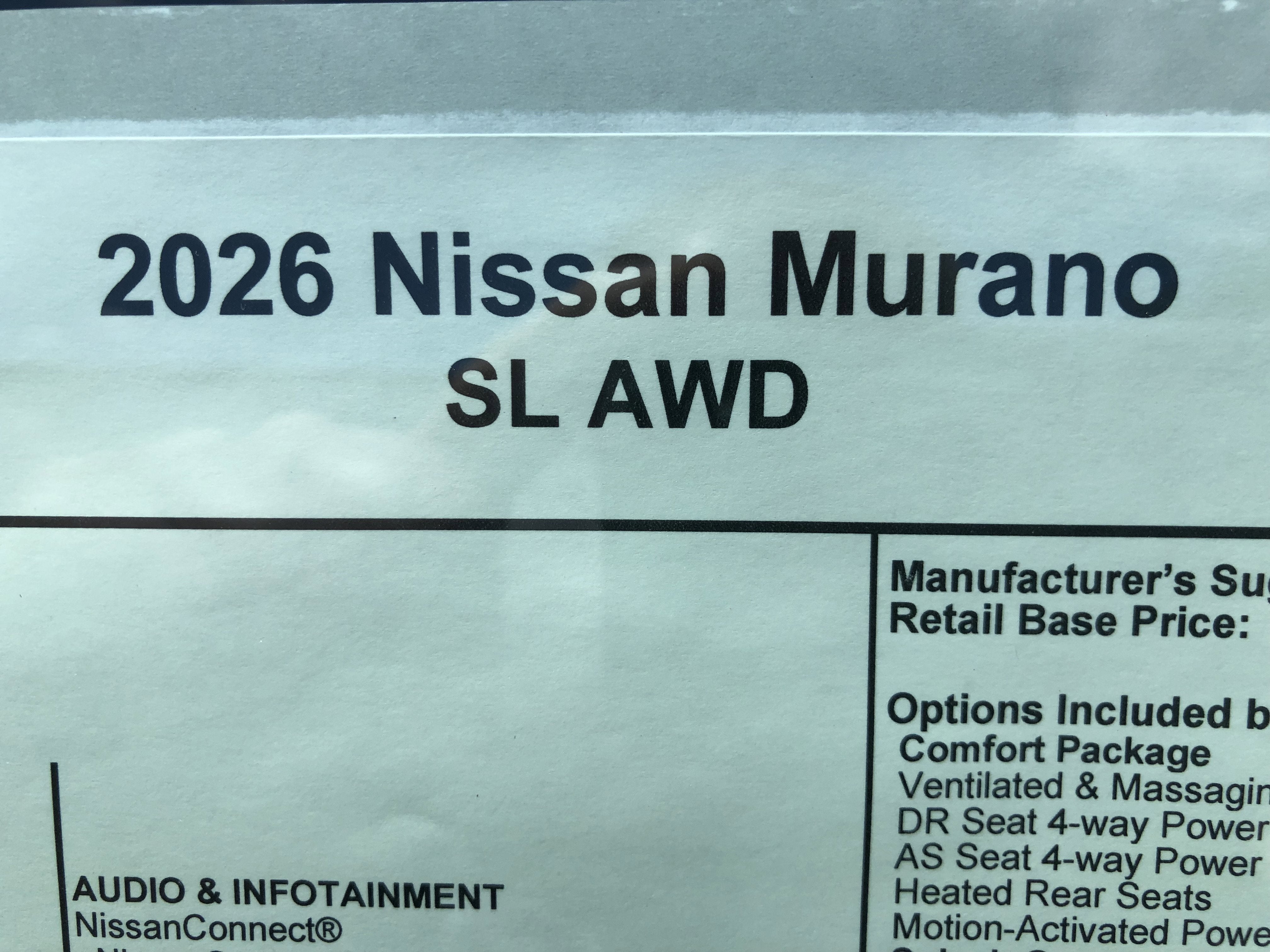 2026 Nissan Murano SL