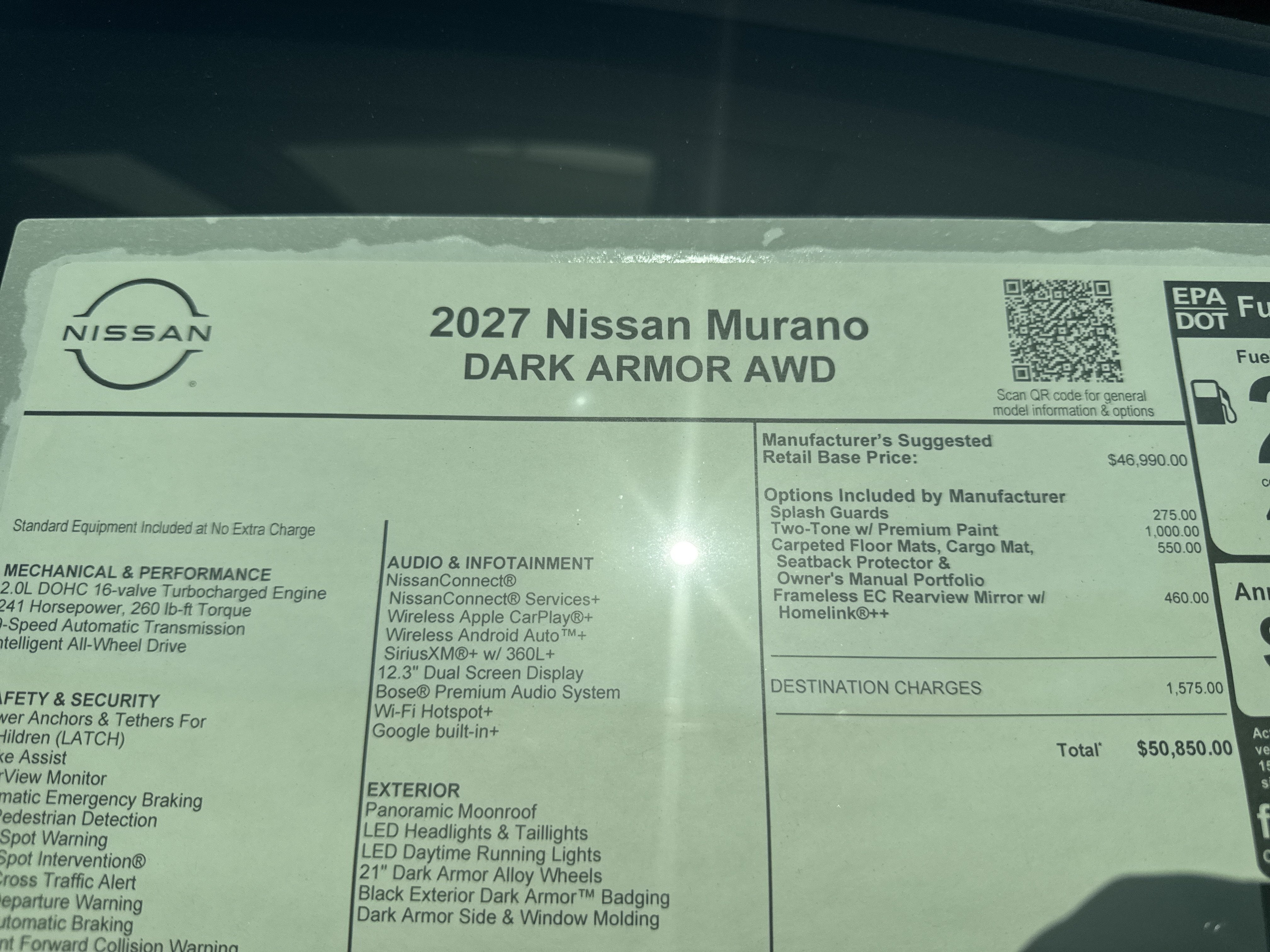2027 Nissan Murano Dark Armor