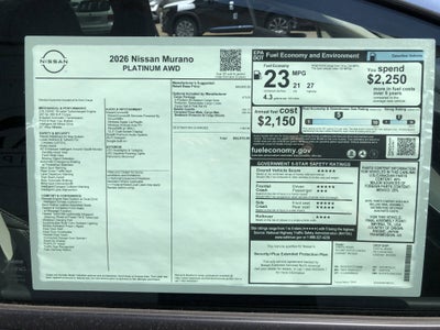 2026 Nissan Murano Platinum