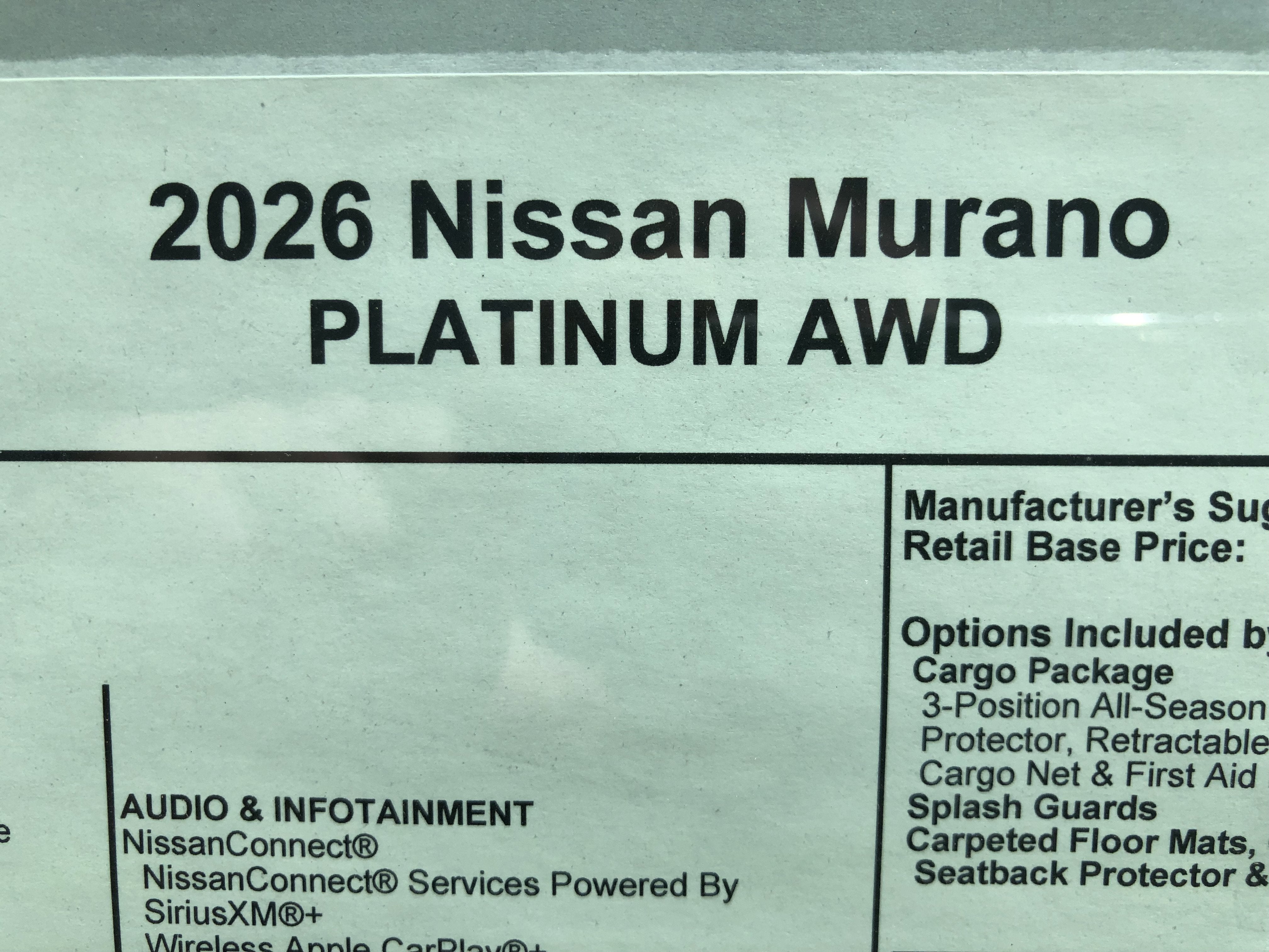 2026 Nissan Murano Platinum