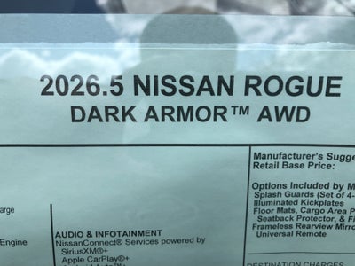 2026 Nissan Rogue Dark Armor