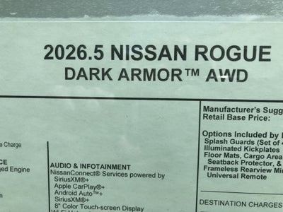 2026 Nissan Rogue Dark Armor