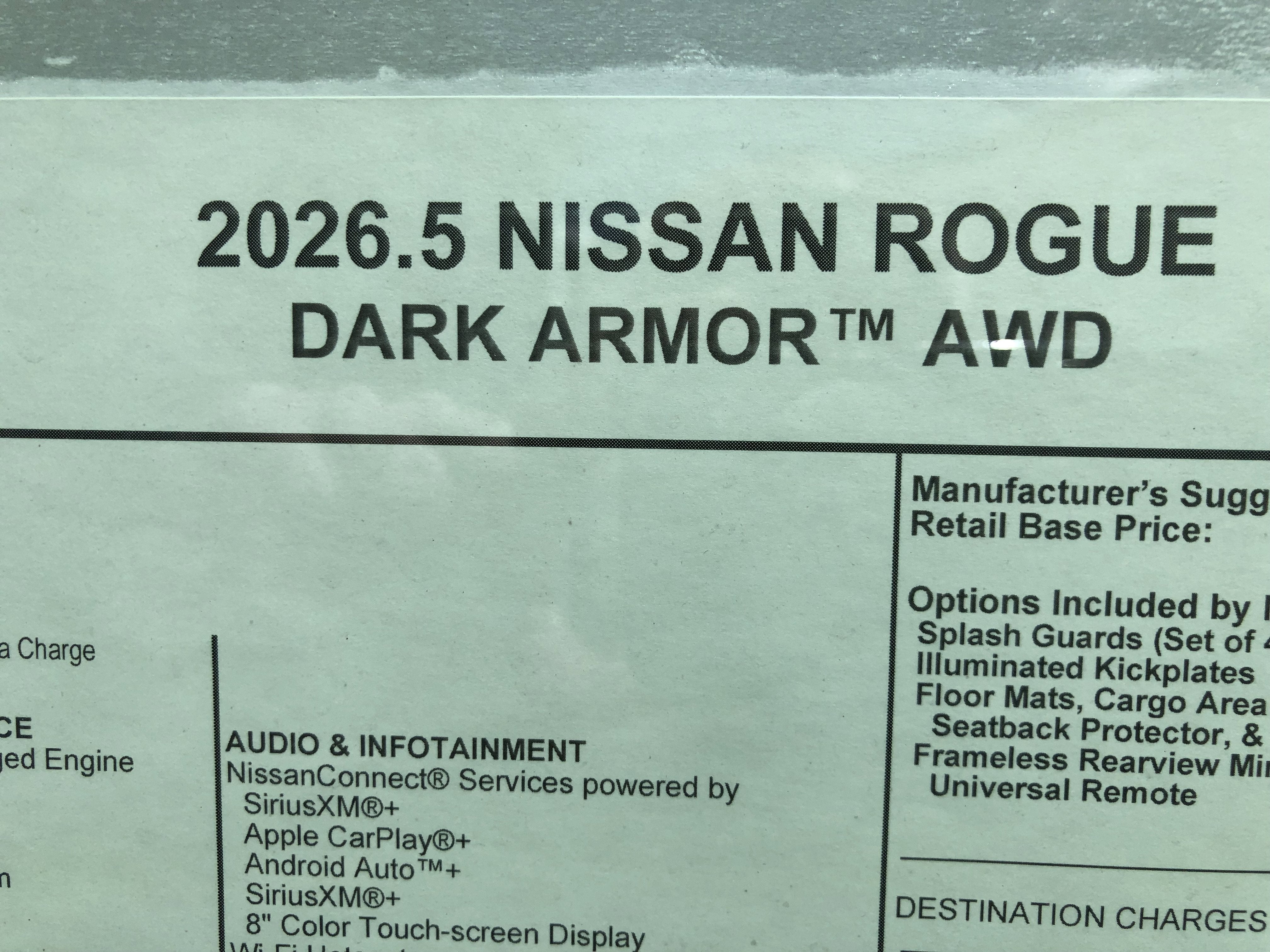 2026 Nissan Rogue Dark Armor