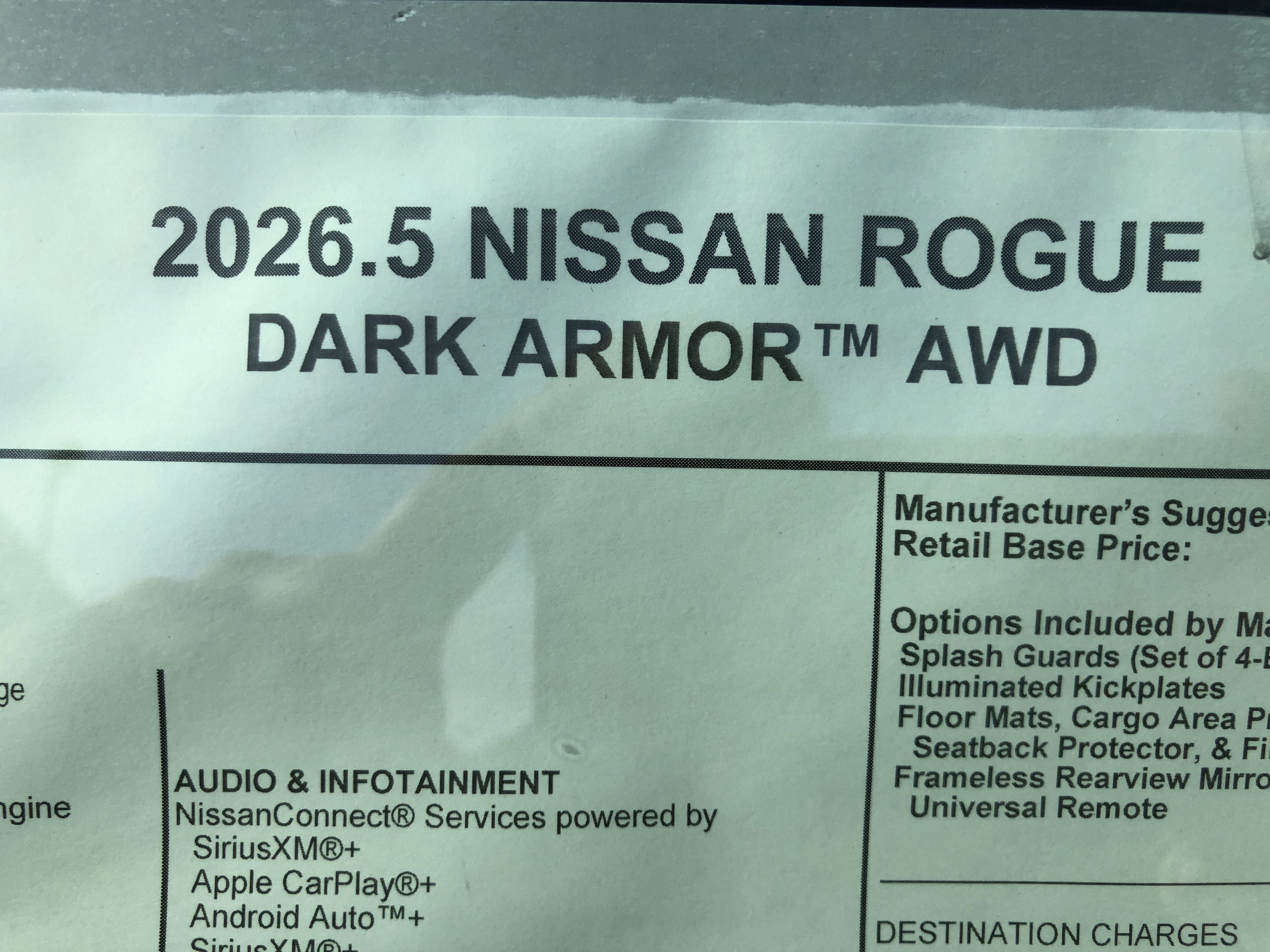2026 Nissan Rogue Dark Armor