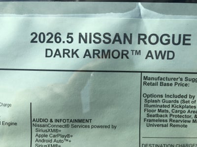 2026 Nissan Rogue Dark Armor