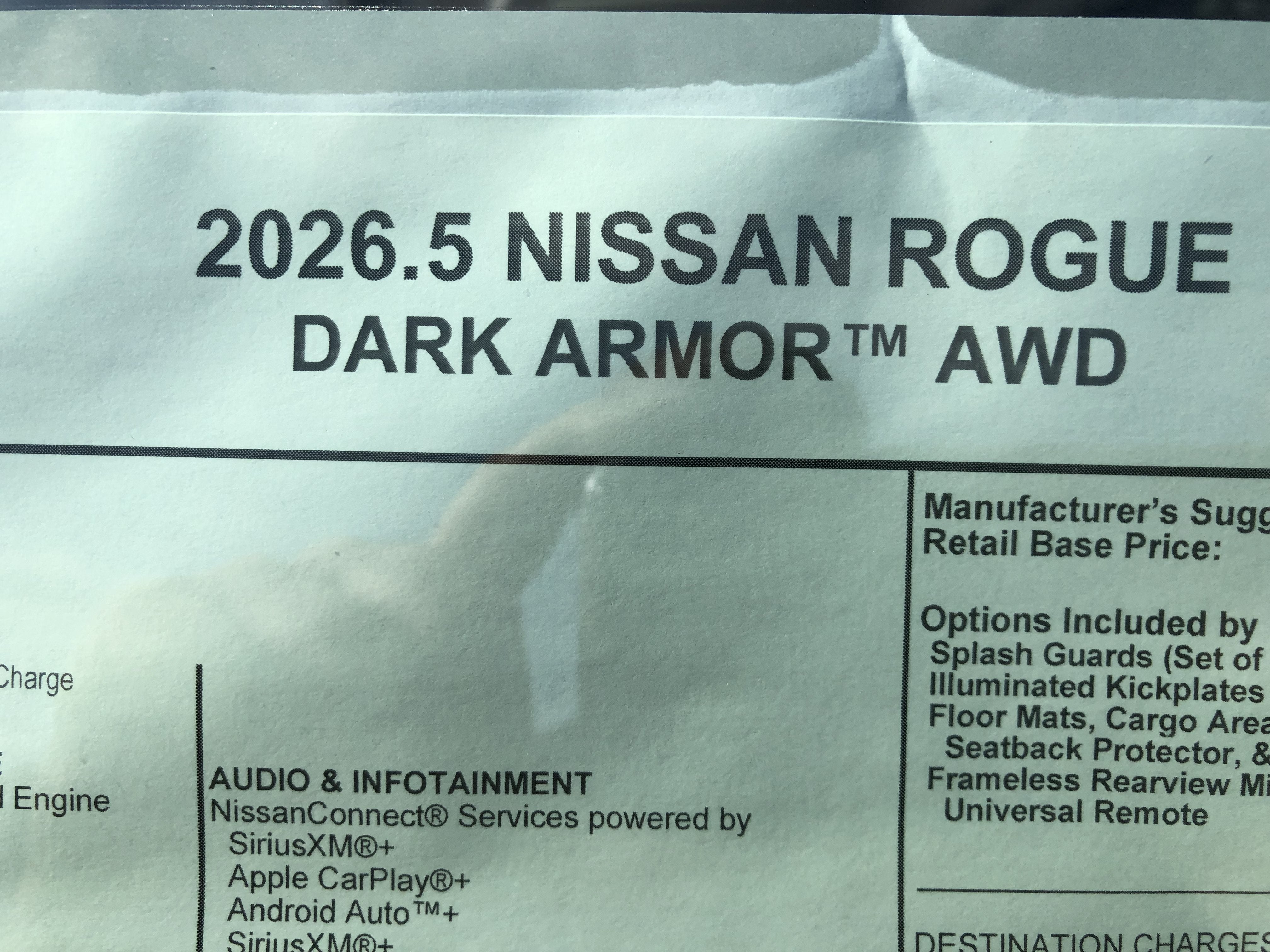 2026 Nissan Rogue Dark Armor