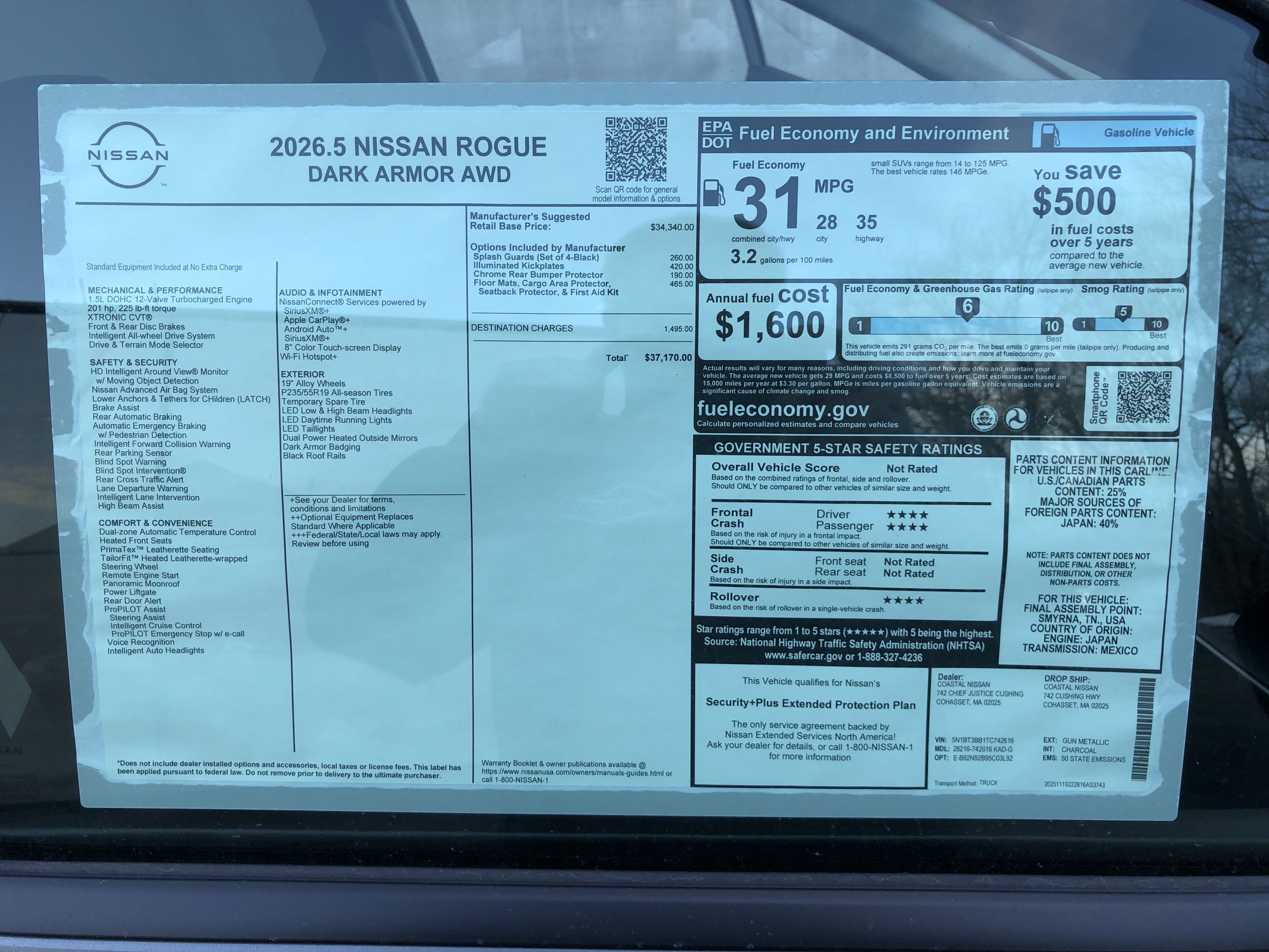 2026 Nissan Rogue Dark Armor