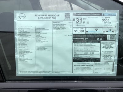 2026 Nissan Rogue Dark Armor