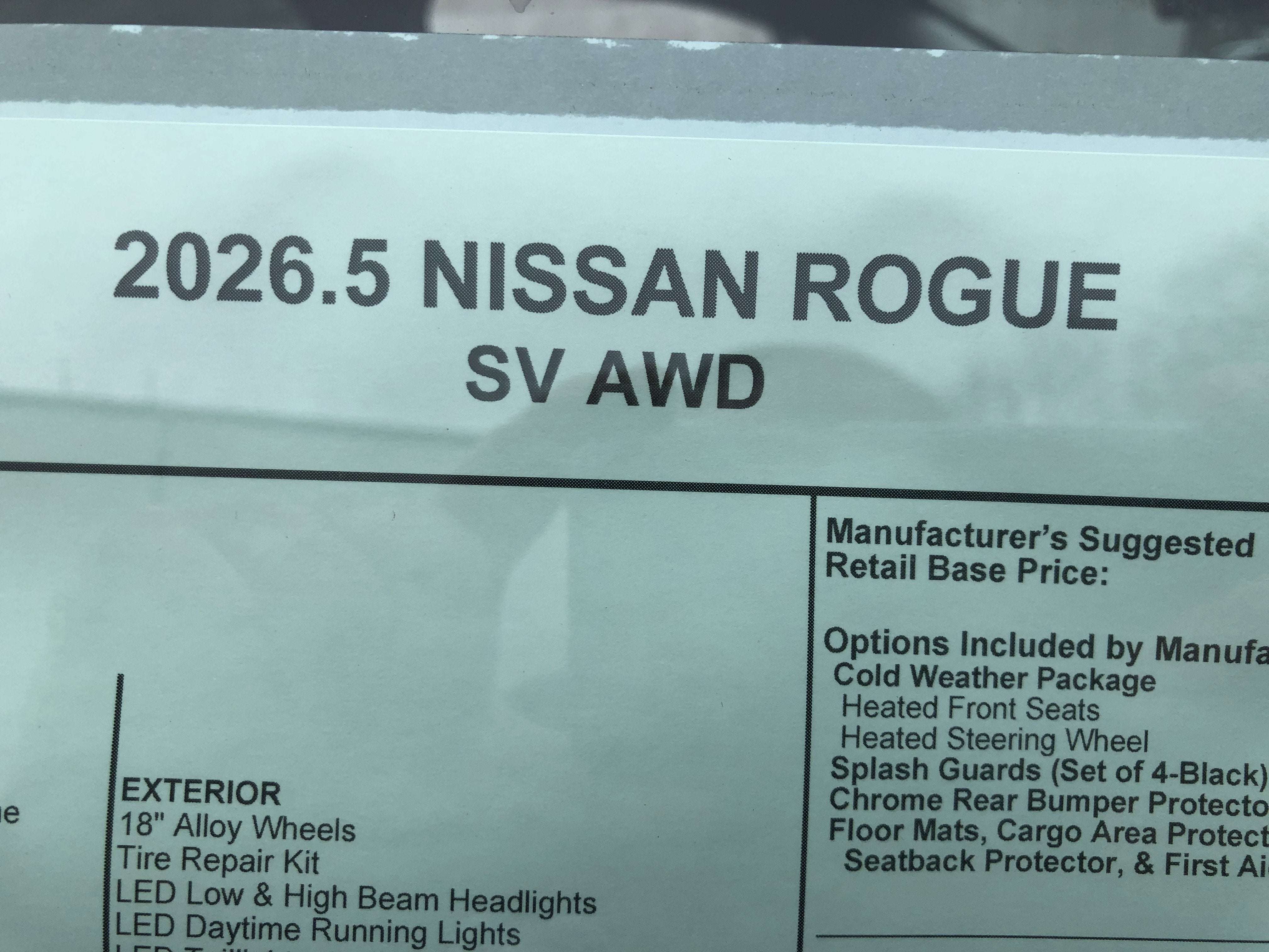 2026 Nissan Rogue SV