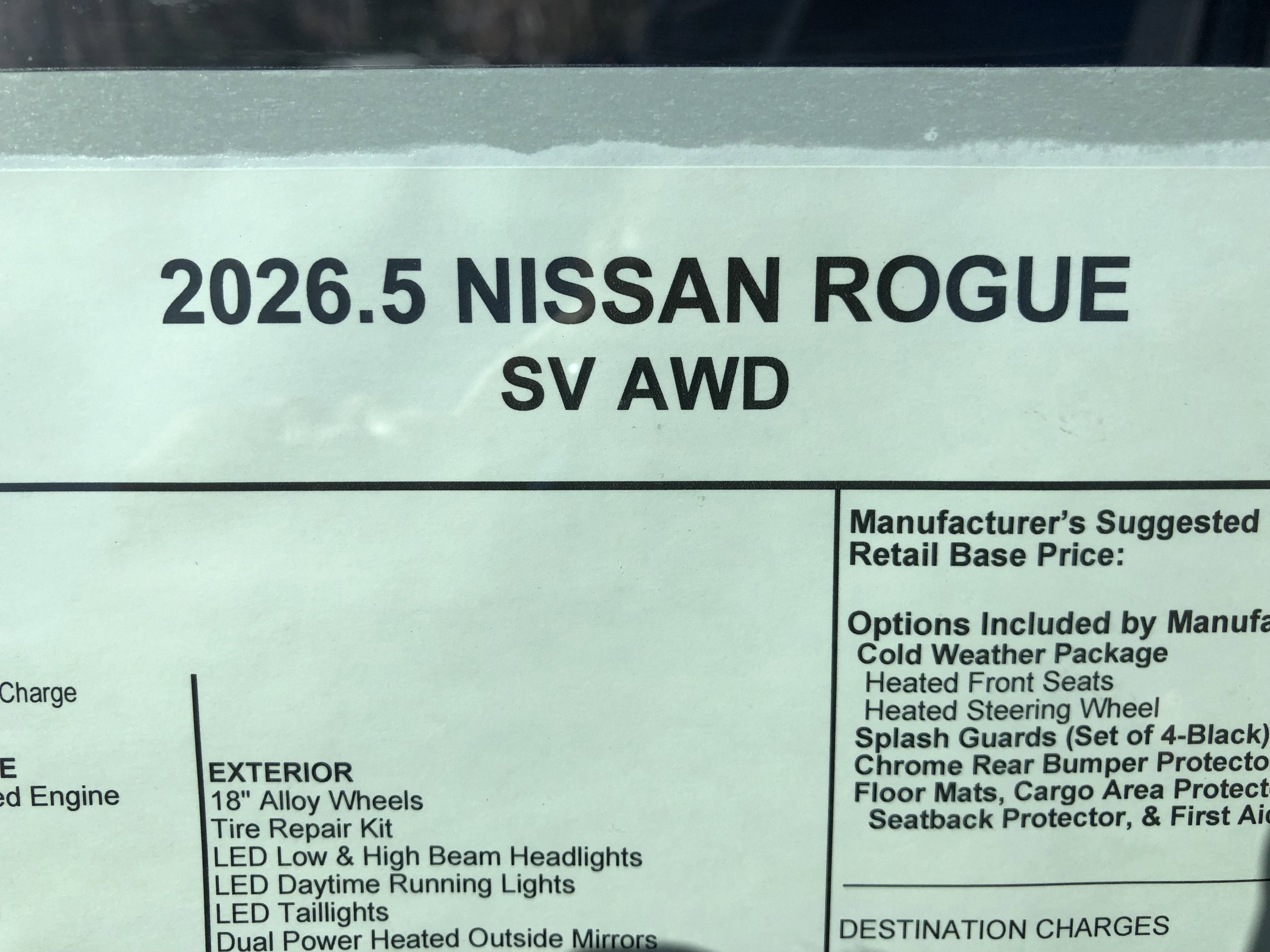 2026 Nissan Rogue SV