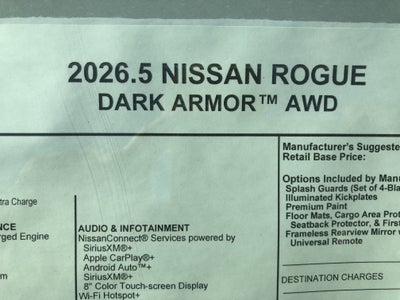 2026 Nissan Rogue Dark Armor