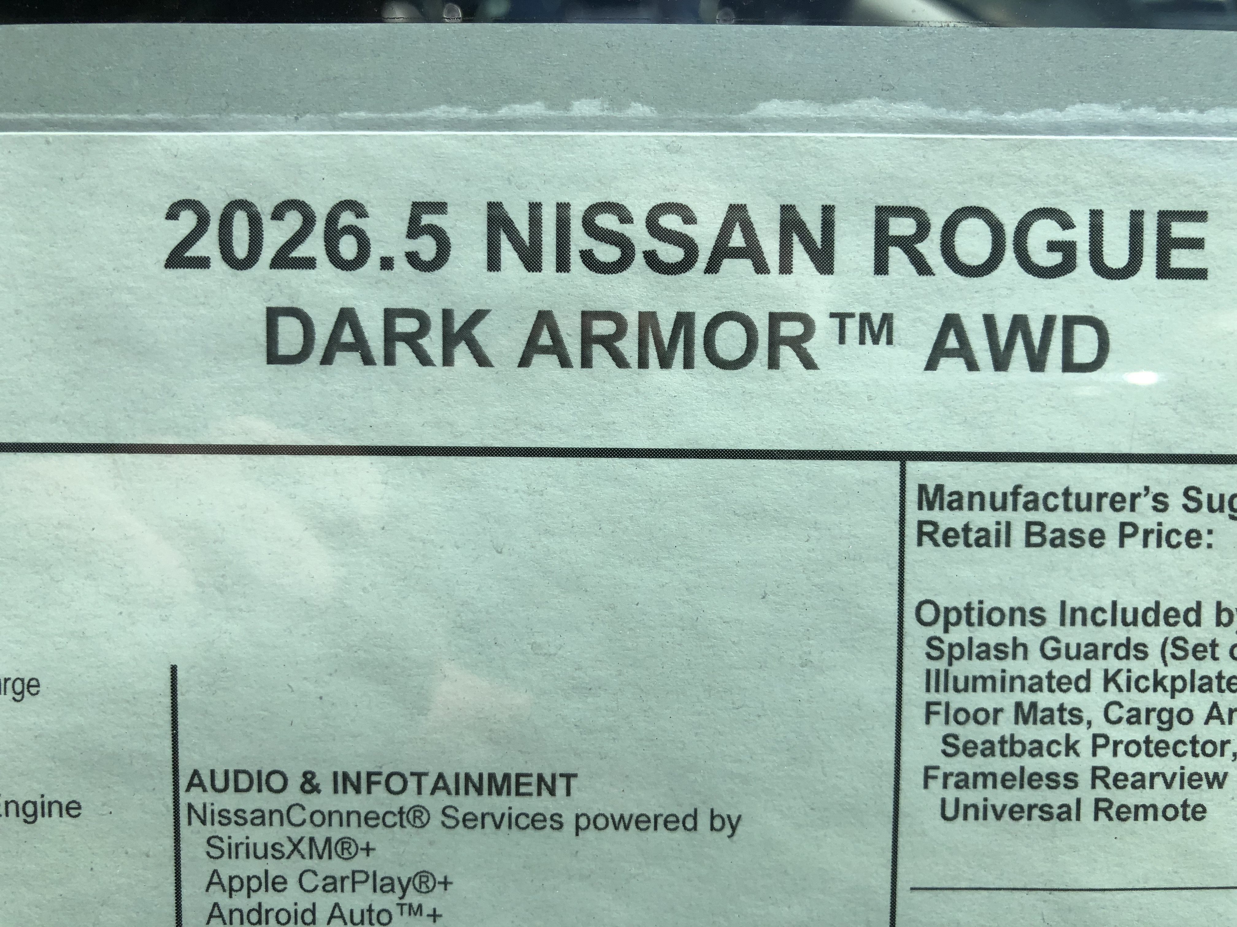 2026 Nissan Rogue Dark Armor
