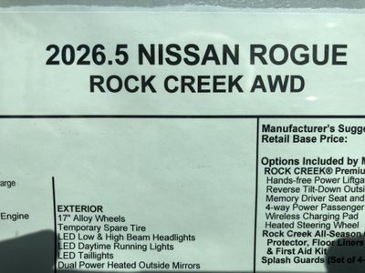 2026 Nissan Rogue Rock Creek