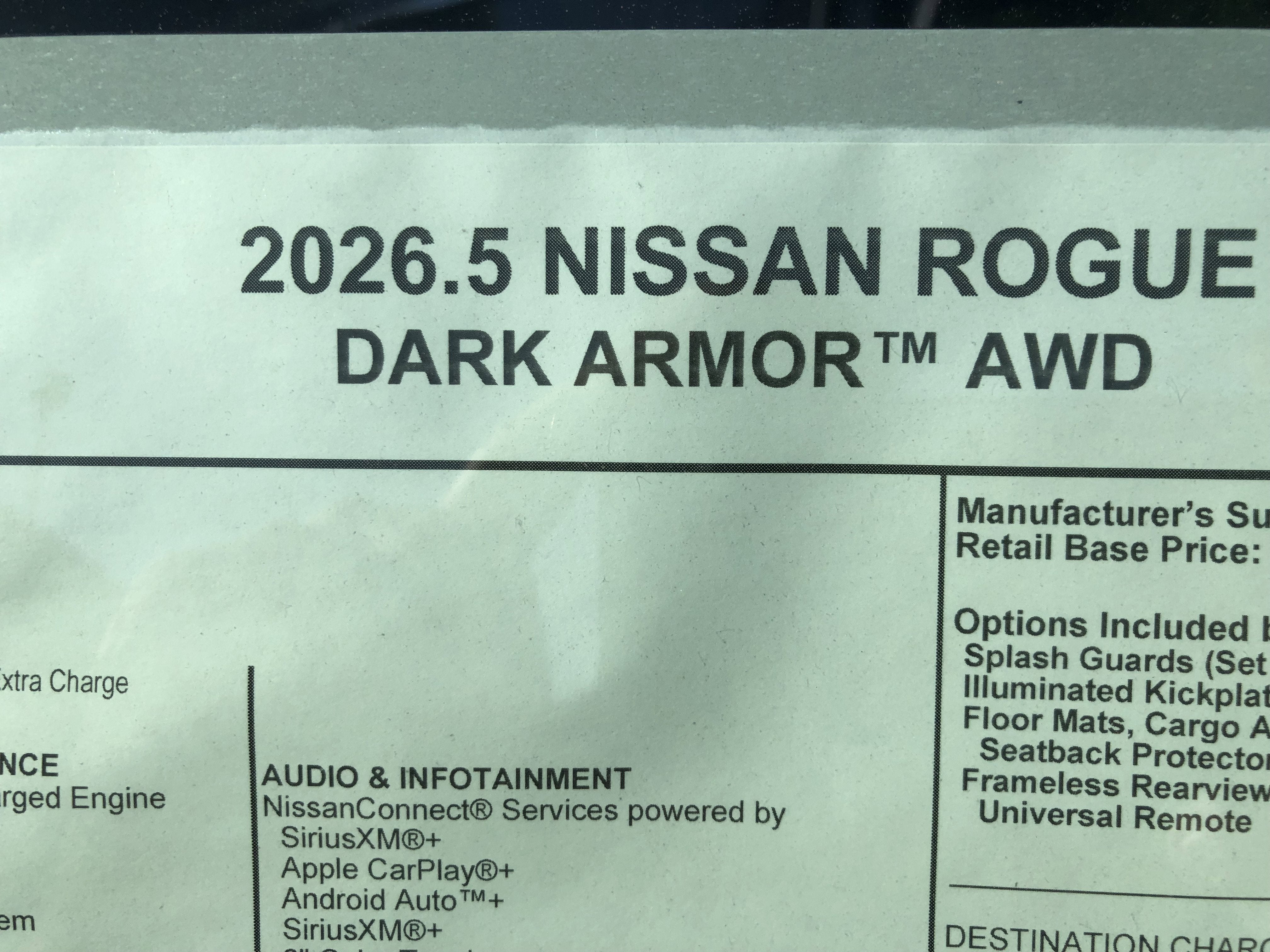 2026 Nissan Rogue Dark Armor