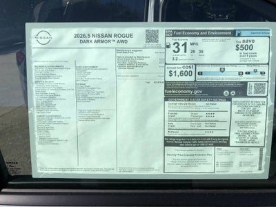 2026 Nissan Rogue Dark Armor