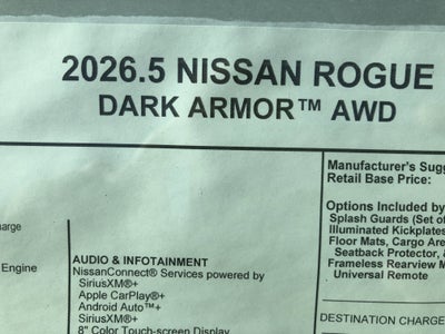 2026 Nissan Rogue Dark Armor