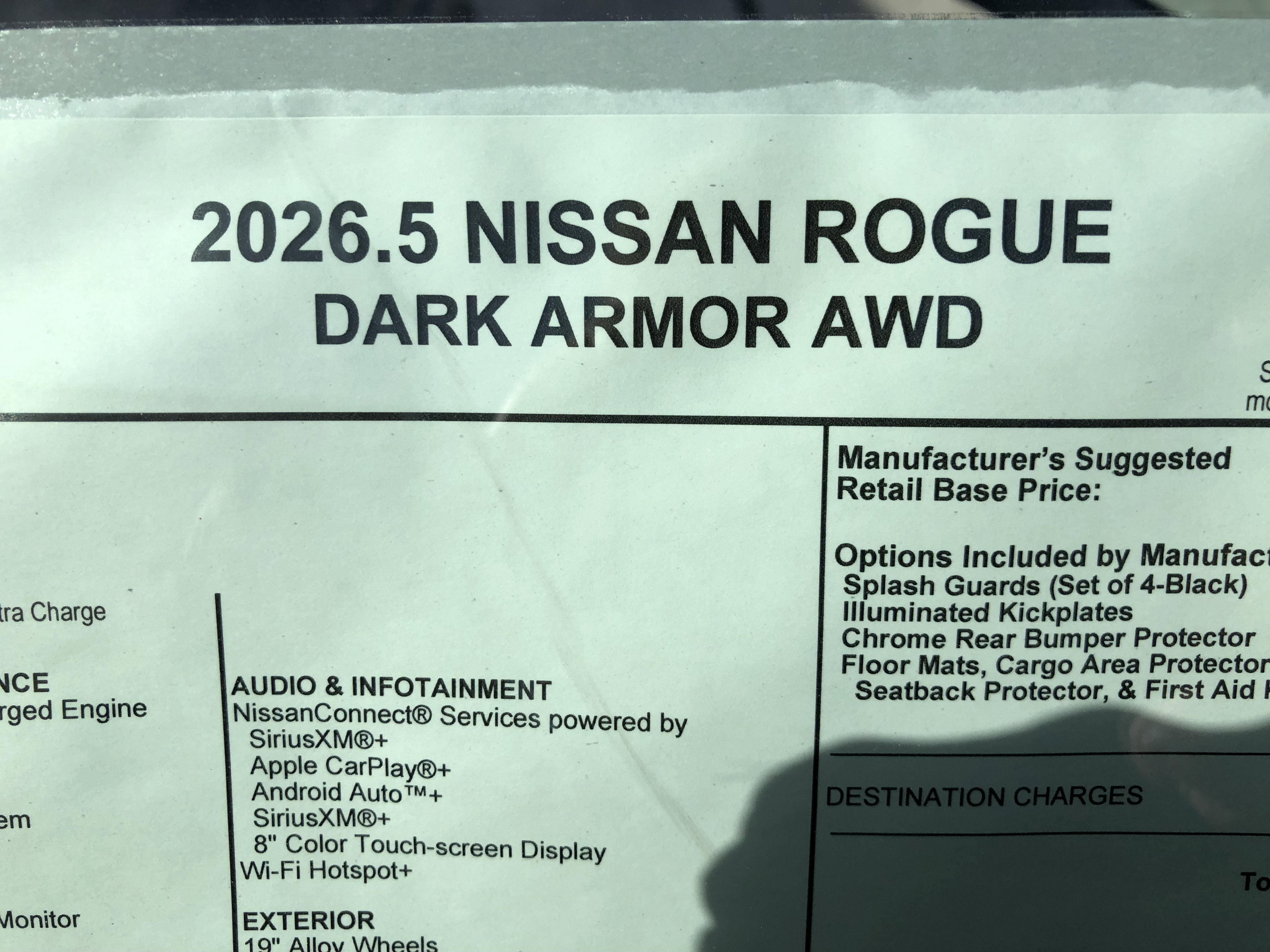 2026 Nissan Rogue Dark Armor