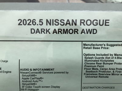 2026 Nissan Rogue Dark Armor
