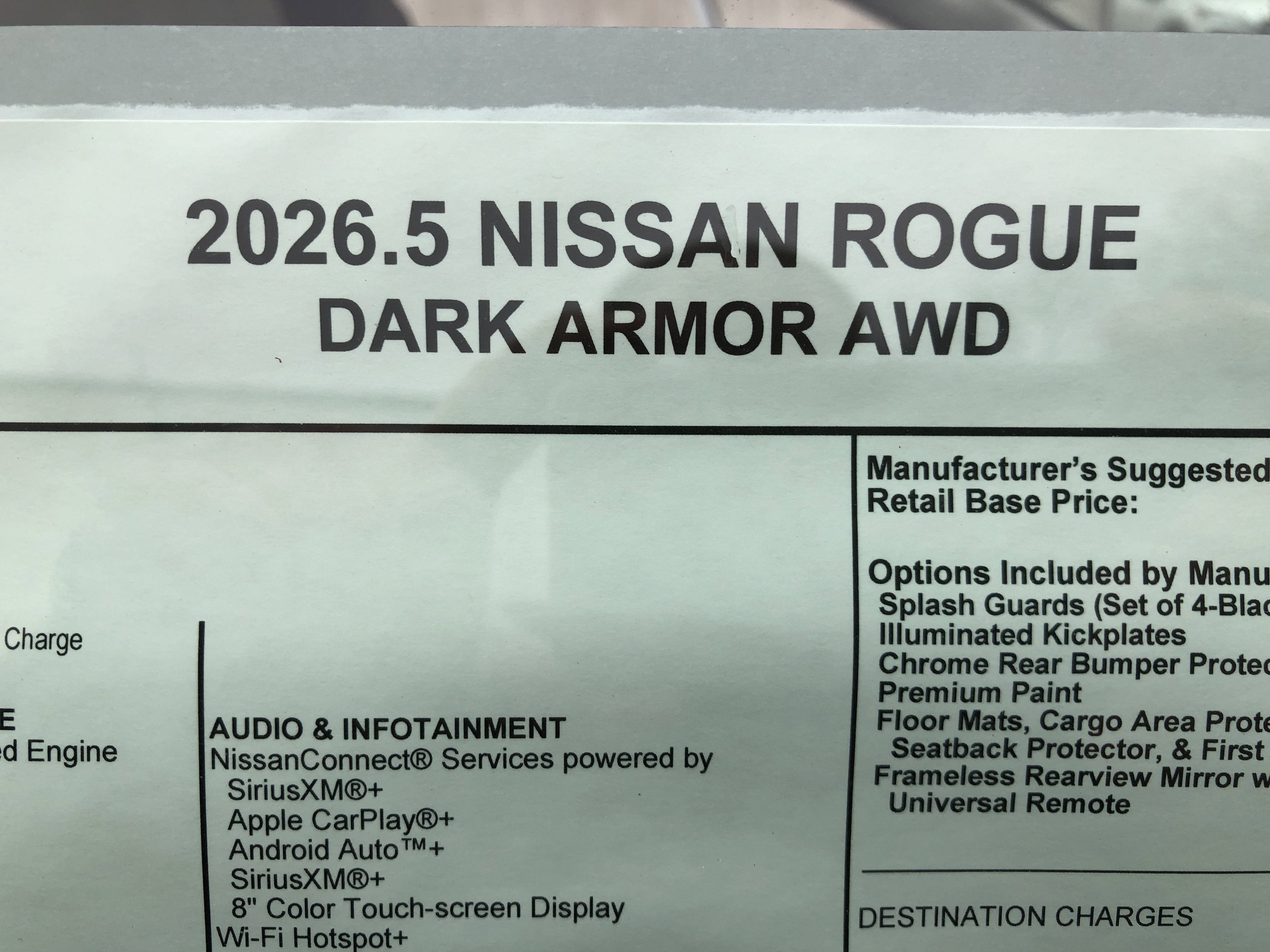 2026 Nissan Rogue Dark Armor