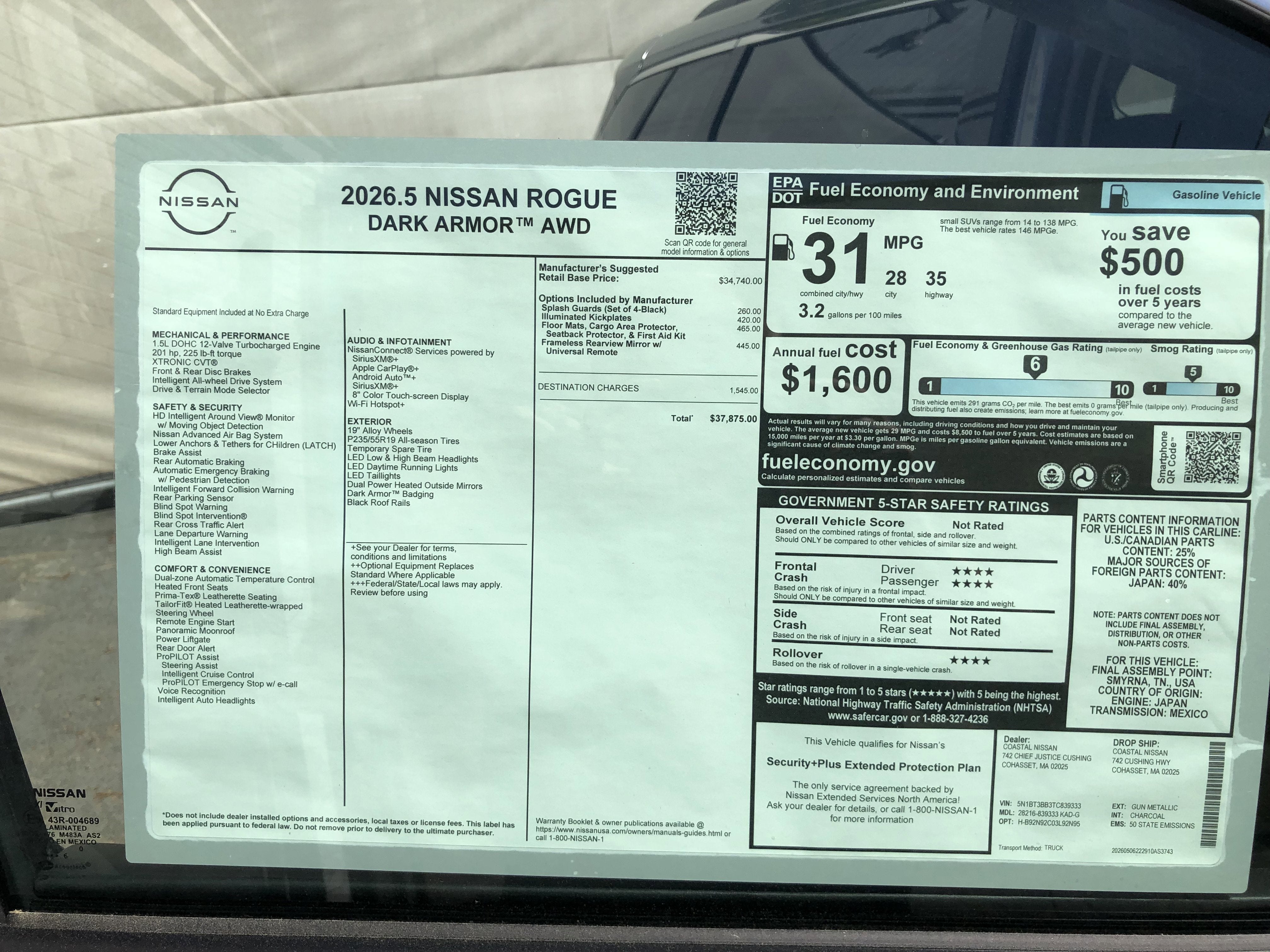 2026 Nissan Rogue Dark Armor