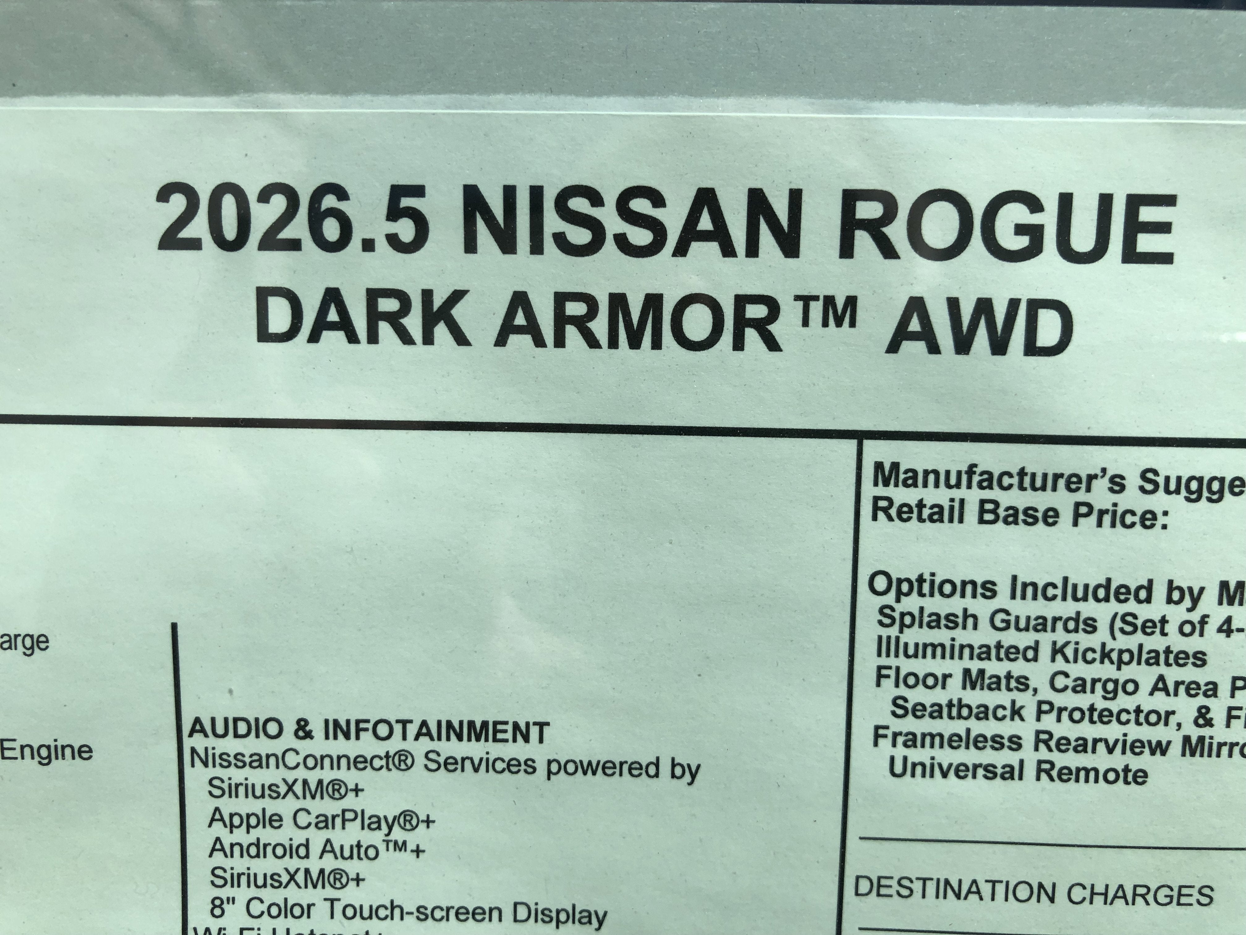 2026 Nissan Rogue Dark Armor