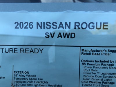 2026 Nissan Rogue SV
