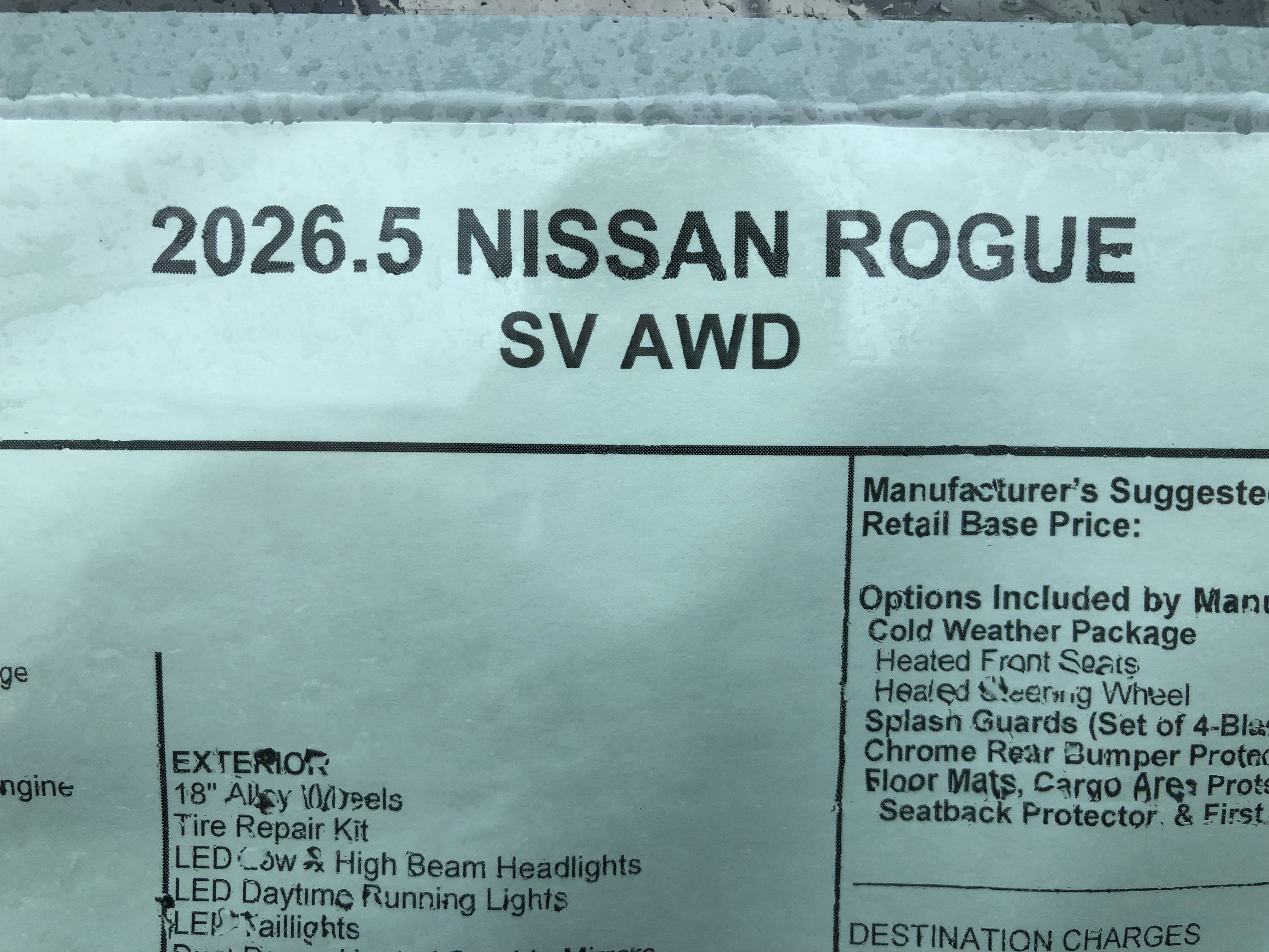 2026 Nissan Rogue SV