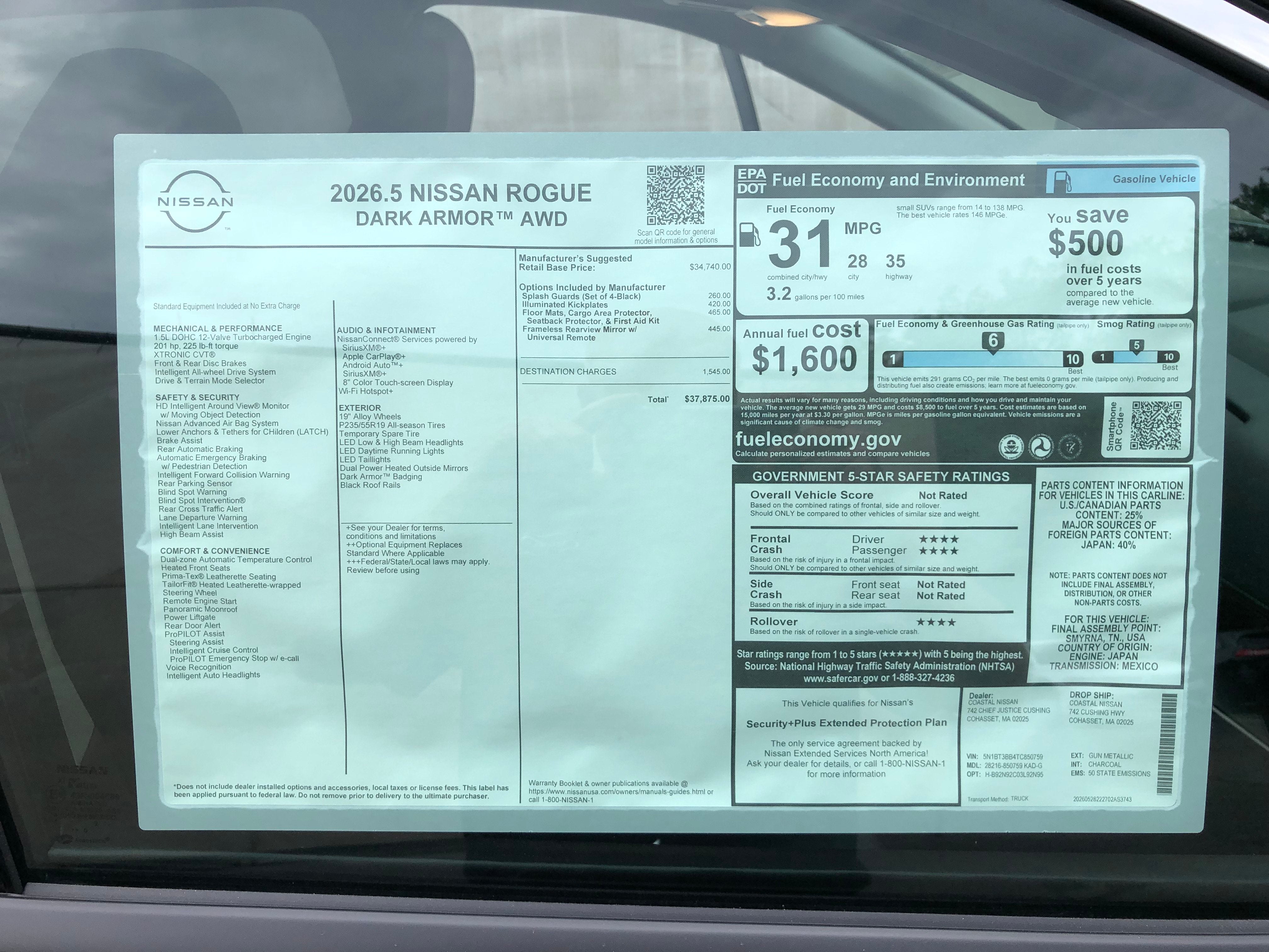 2026 Nissan Rogue Dark Armor