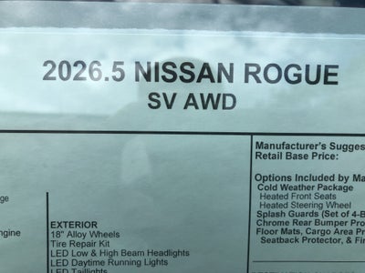 2026 Nissan Rogue SV