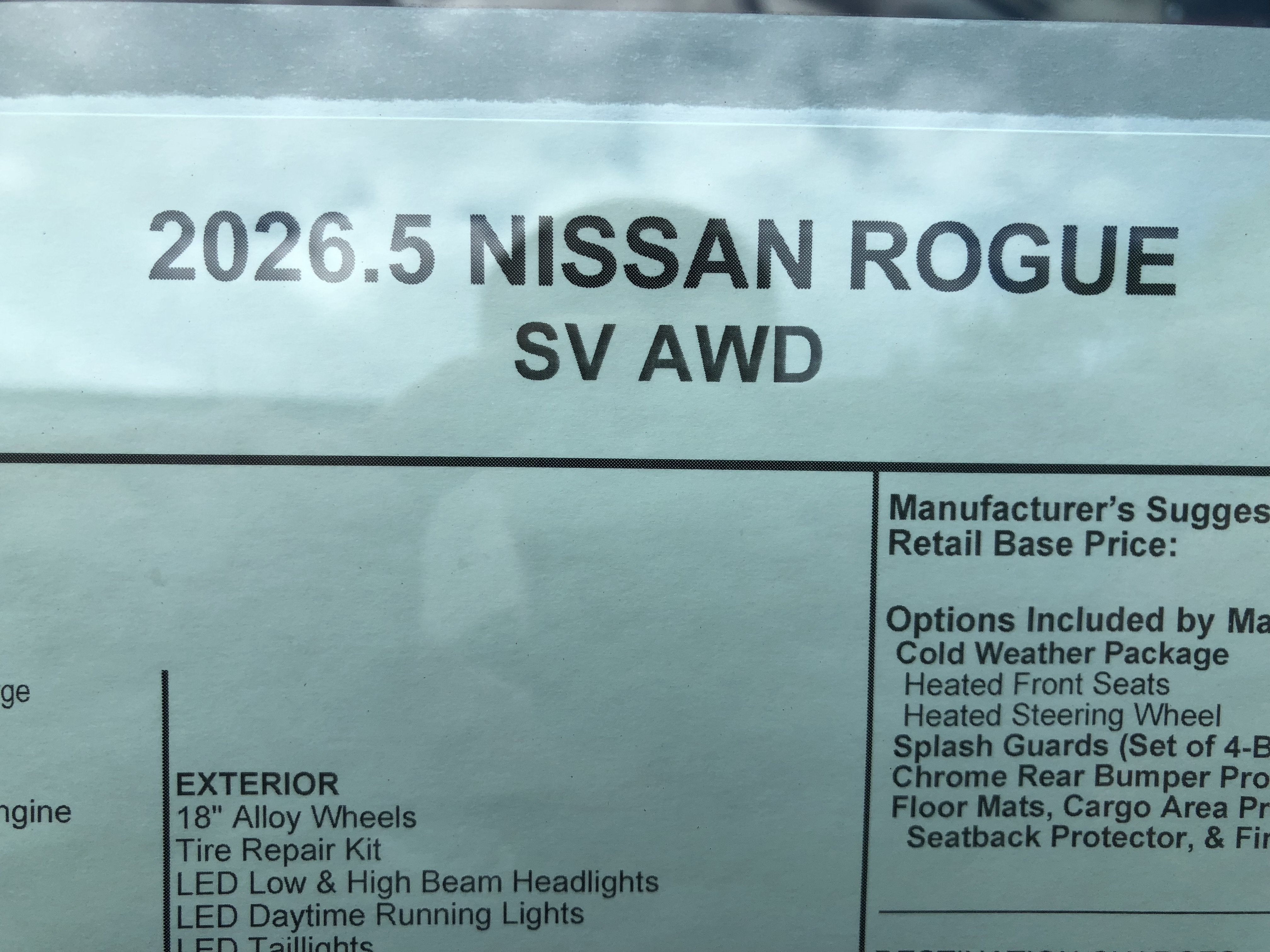 2026 Nissan Rogue SV