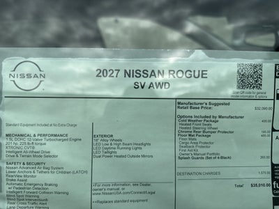 2027 Nissan Rogue SV