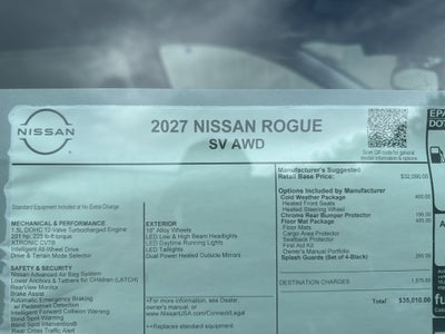 2027 Nissan Rogue SV