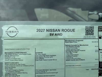 2027 Nissan Rogue SV